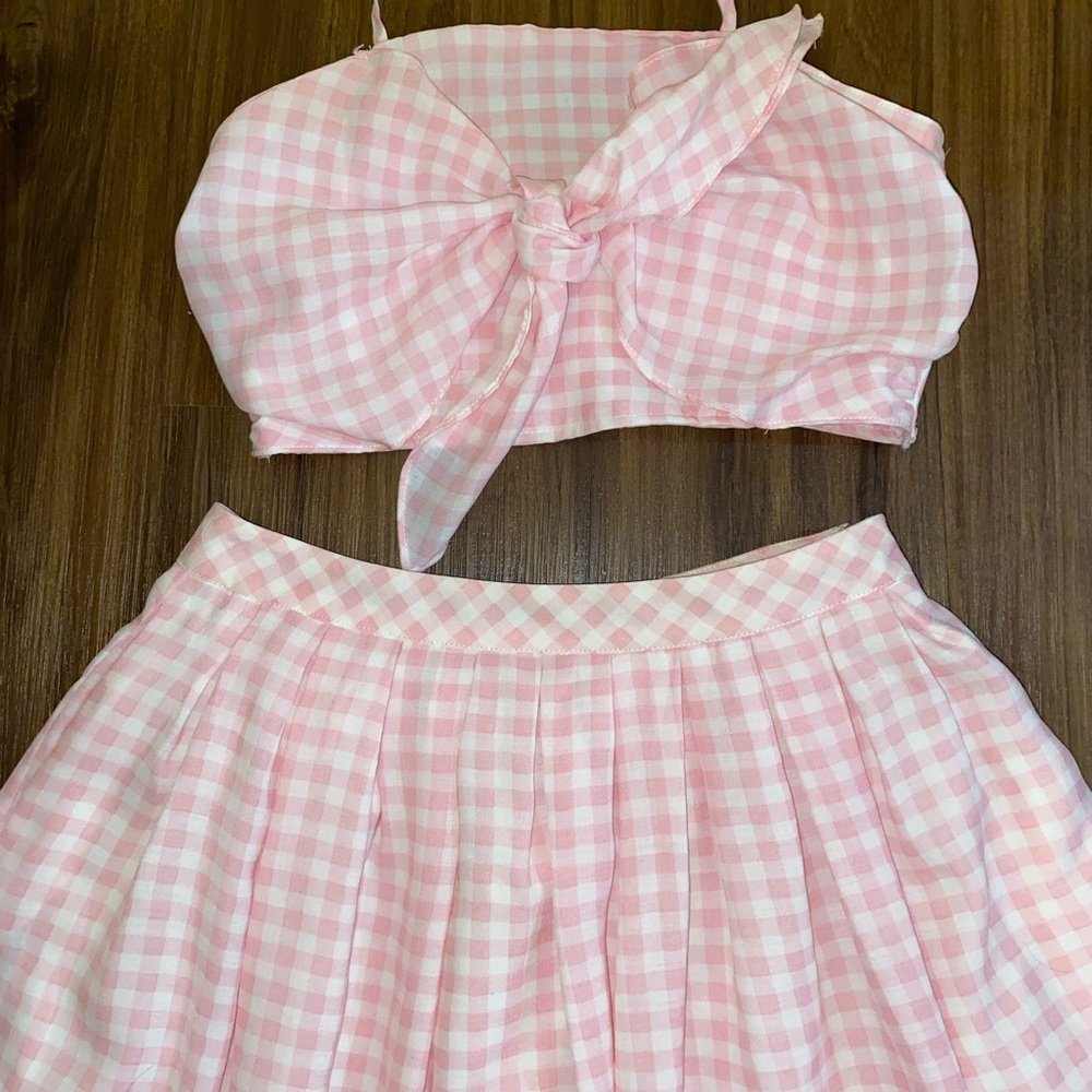 Pink Gingham 2 Piece Set J.O.A